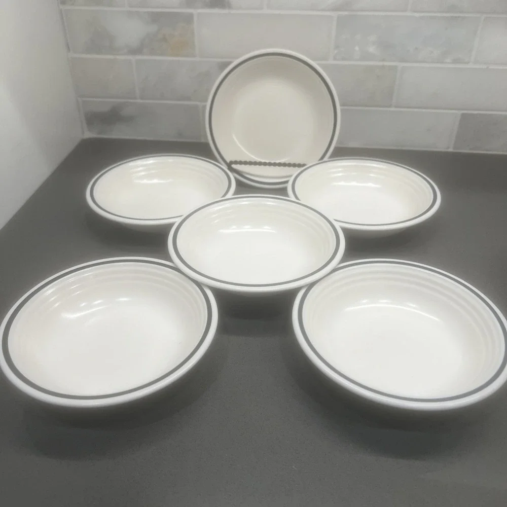 6-Vintage Town & Country Collection Stoneware 